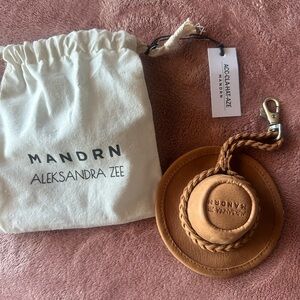 MANDRN Aleksandra Zee Tan Cowboy Hat Bag Charm Accessory